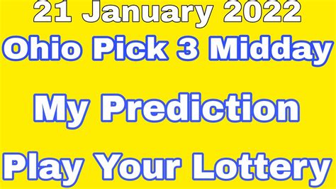 ohio pick 3 last 30 days midday